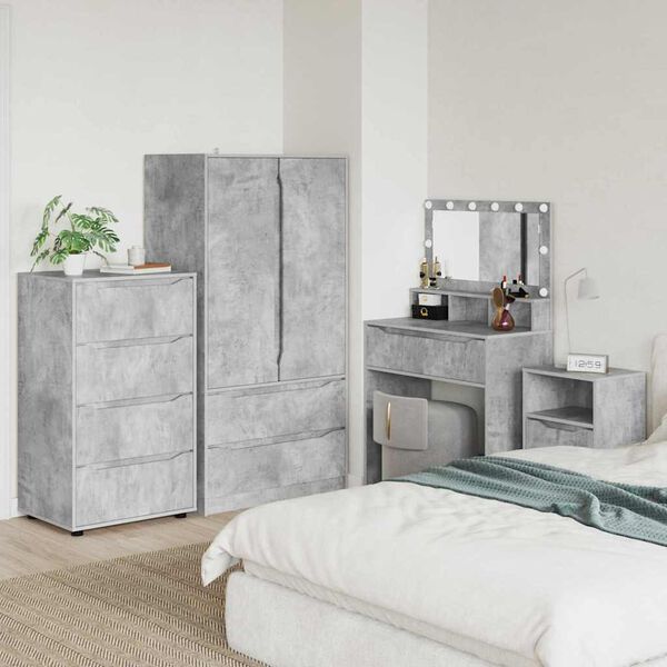 vidaXL Armadi di Stoccaggio 2 pcs Grigio cemento 60 x 48 x 105 cm