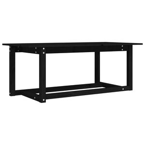 vidaXL Tavolino da Salotto Nero 110x55x45 cm Legno Massello di Pino