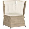 vidaXL Set Divani da Giardino 7 pz con Cuscini in Polyrattan Beige