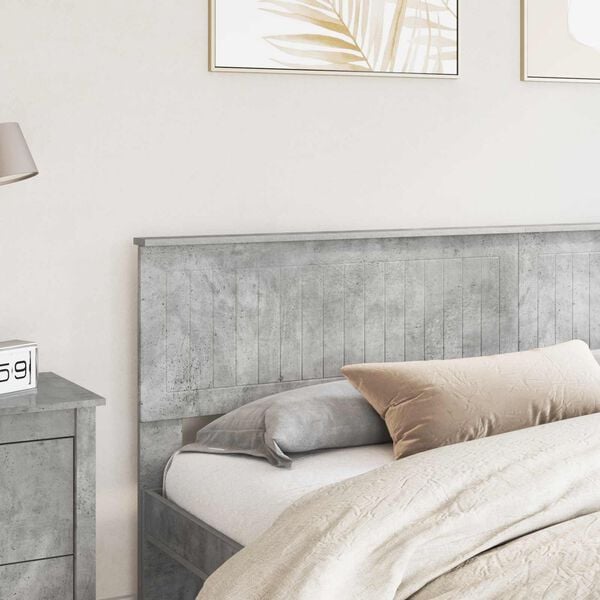 vidaXL Testiera Grigio cemento 200 cm Legno multistrato