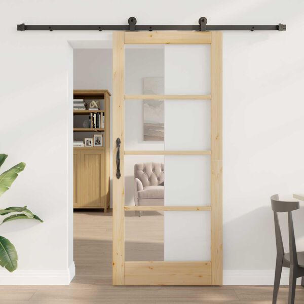 vidaXL Porta scorrevole ORKDAL Naturale 86 x 198,5 cm