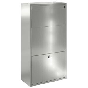 vidaXL Cassetta per pacchi Argento 44 x 22 x 82 cm Acciaio zincato
