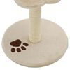 vidaXL Albero per Gatti con Tiragraffi in Sisal 40 cm Beige e Marrone