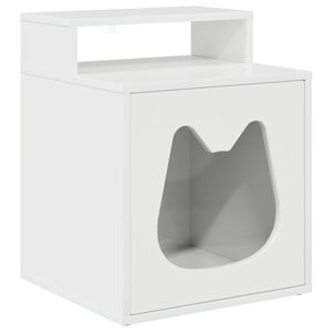 vidaXL Casa per Gatti Bianco Lucido 42,5 x 40 x 53,5 cm