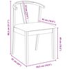 vidaXL Sedia da pranzo 2 pcs Naturale e chiaro Legno di gomma solido