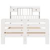 vidaXL Letto Libreria senza Materasso Bianco 135x190 cm Legno di Pino