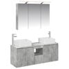vidaXL Set di Armadi da Bagno 4 pz Grigio Cemento Legno ingegnerizzato