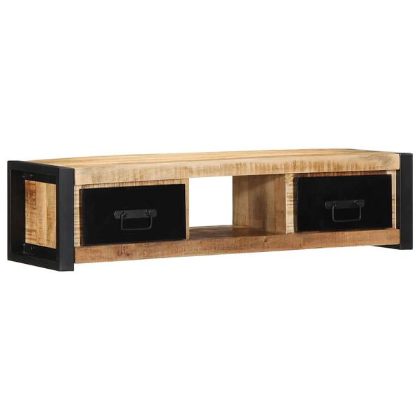 vidaXL Mobile Porta TV 100x30x25 cm in Legno Massello di Mango Grezzo
