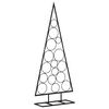 vidaXL Albero di Natale Decorativo in Metallo Nero 125 cm