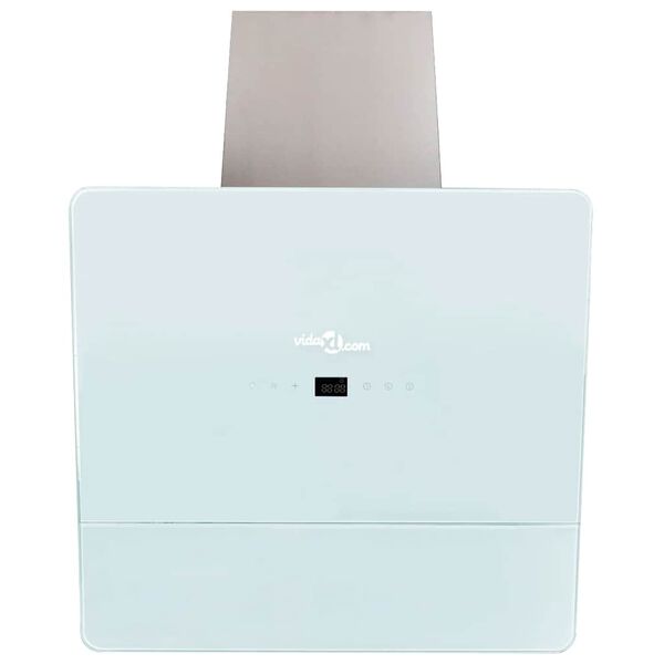 vidaXL Cappa in Vetro Temperato Bianca 600 mm