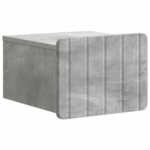 vidaXL Mobiletto da notte a muro Grigio Cemento 33 x 34,5 x 24 cm