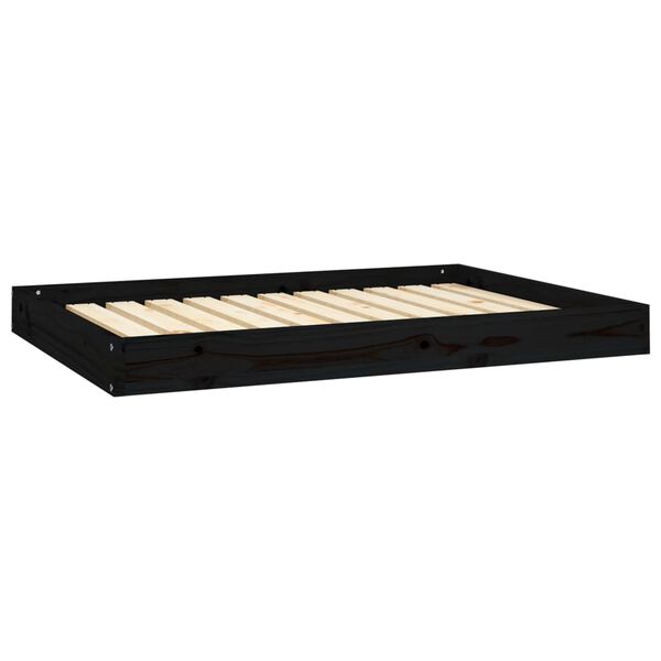 vidaXL Cuccia per Cani Nera 101,5x74x9 cm in Legno Massello di Pino