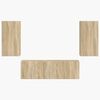 vidaXL Set di Mobiletto da TV a Parete 4 pcs Rovere Sonoma