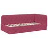 vidaXL Cornice del letto ad angolo Rosso Vino 100 x 200 cm Velluto