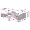 vidaXL Set Divano da Giardino 9 pcs Beige Poly Rattan