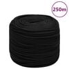vidaXL Corda da Lavoro Nera 10 mm 250 m in Poliestere