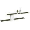 vidaXL Mensola sospesa 2 pcs Verde oliva 100 x 9 x 2,5 cm Acciaio