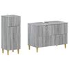 vidaXL Set di Armadi da Bagno da 2 Pezzi ARNHEM Sonoma grigio