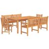vidaXL Set da Pranzo per Giardino 5 pz in Legno Massello di Teak