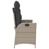 vidaXL Panca Reclinabile Giardino con Cuscini Grigio Chiaro Polyrattan