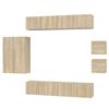 vidaXL Set Mobili Porta TV 8pz Rovere Sonoma in Legno Multistrato