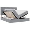 vidaXL Letto con Contenitore Grigio Chiaro 180 x 200 cm Tessuto
