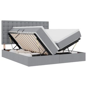 vidaXL Letto con Contenitore Grigio Chiaro 180 x 200 cm Tessuto