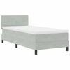 vidaXL Letto a molle con materasso Grigio chiaro 80 x 200 cm Velluto