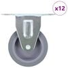 vidaXL Rotelle Fisse 12 pz 75 mm