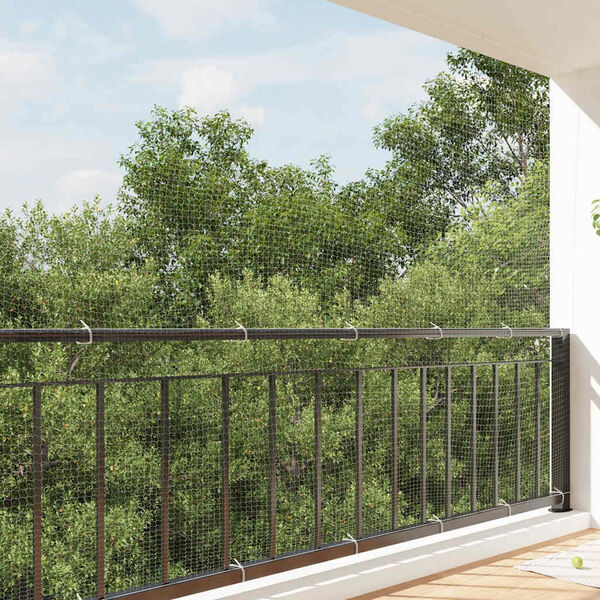 vidaXL Rete per Gatti Trasparente 12x3 m in Nylon