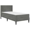 vidaXL Struttura letto con materasso Grigio scuro 90 x 200 cm Velluto
