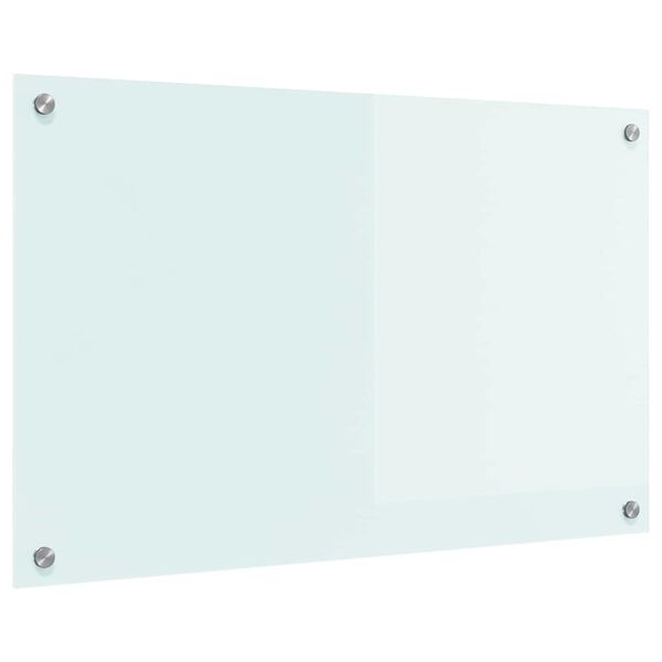vidaXL Rivestimento da Cucina Bianco 80 x 50 cm vetro temperato