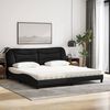 vidaXL Letto con Materasso Hvar Nero 200x200 cm in Tessuto