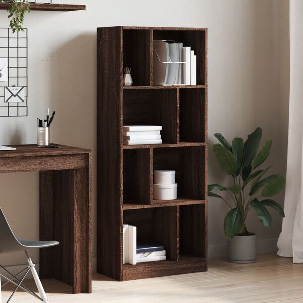 vidaXL Libreria Rovere Marrone 57x28,5x141 cm in Legno Multistrato