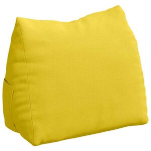 vidaXL Cuscino per Schiena Giallo Chiaro 45 x 20 x 35 cm Tessuto