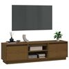 vidaXL Mobile Porta TV ambra 140x35x40 cm in Legno Massello di Pino