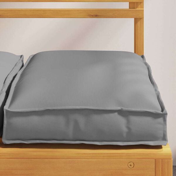 vidaXL Cuscino 2 pcs Grigio 40 x 40 x 8 cm Tessuto Oxford