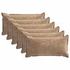 vidaXL Federa 6 pz HOUTEN Marrone 40 x 70 cm Tessuto Chenille