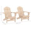vidaXL Sedie da Giardino Adirondack con Tavolino in Legno Abete