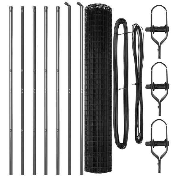 vidaXL Recinzione con Posto Grigio 1,5 x 10 m Acciaio