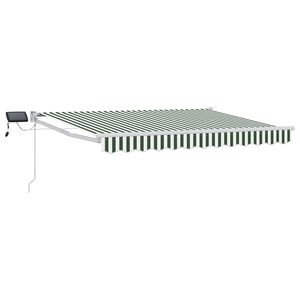 vidaXL Tenda retrattile manuale con LED Verde e Bianco 2,5 x 2 m