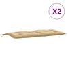 vidaXL Cuscini Panca Giardino 2pz Beige Mélange 100x50x7cm Tessuto