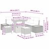 vidaXL Set Divano da Giardino 8 pcs Grigio polyrattan