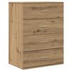 vidaXL Credenza Rovere artigianale 60 x 39 x 80 cm Legno multistrato