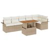 vidaXL Set Divano da Giardino 7 pz Beige e Crema polyrattan