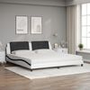 vidaXL Letto con Materasso Zadar Bianco e Nero 200x200cm in Similpelle