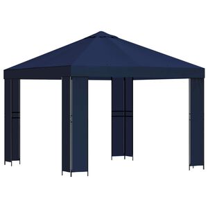 vidaXL Gazebo 3 x 3 m Blu Poliestere e Acciaio 190 gsm