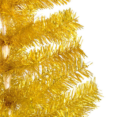 vidaXL Albero di Natale Preilluminato con Palline Oro 210 cm PET