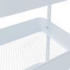 vidaXL Carrello Portaoggetti a 3 Ripiani Bianco 42x41,5x77 cm Acciaio
