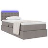 vidaXL Letto con contenitore e LED con led Talpa 90 x 190 cm Tessuto